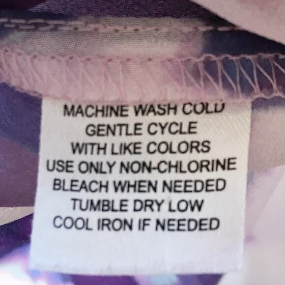 Linea Donatella Purple Floral Robe Size L XL Open Front Kimono Dressing Gown - Picture 14 of 15